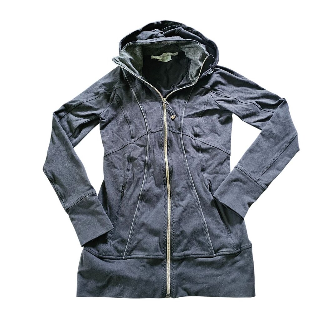 Athleta Women's Athletic Zip Hoodie Jacket Black Hooded size XS - Picture 1 of 13